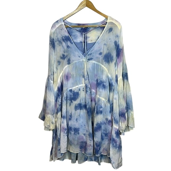 Young Fabulous & Broke Tie Dye dress EUC Include camisole Oversized flowy fit - Picture 2 of 11